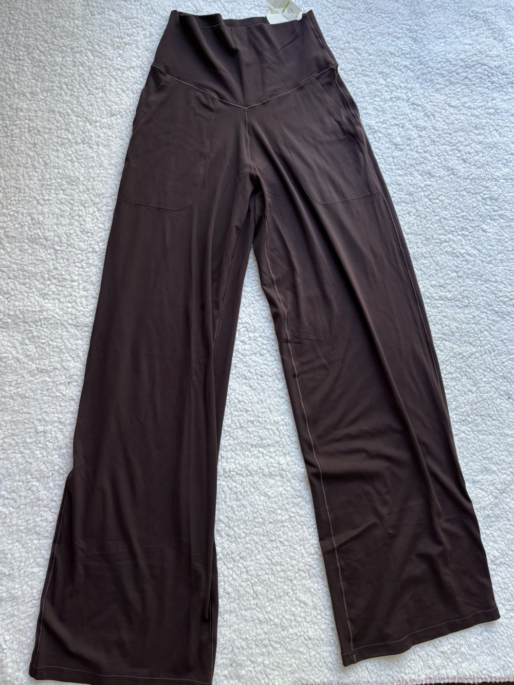 NWT aerie Offline Chocolate Brown High Rise Wide-Leg Pants (size S)